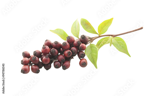 Szechuan pepper (Zanthoxylum piperitum), fruits against isolated on transparent png photo