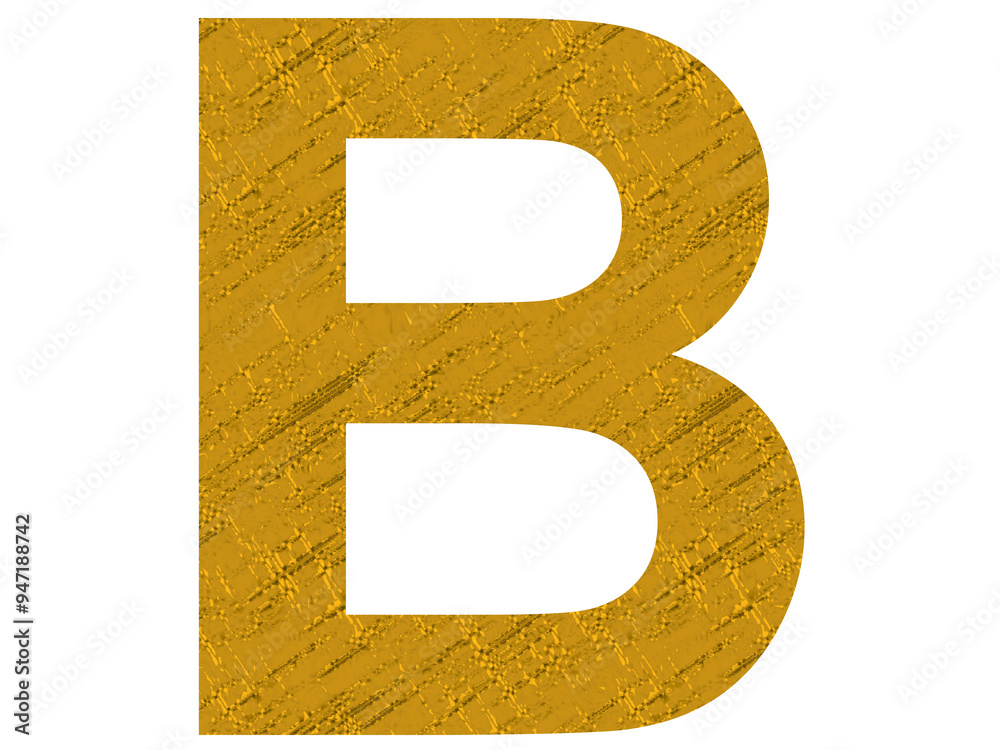 Golden font letter B Golden font letter B
