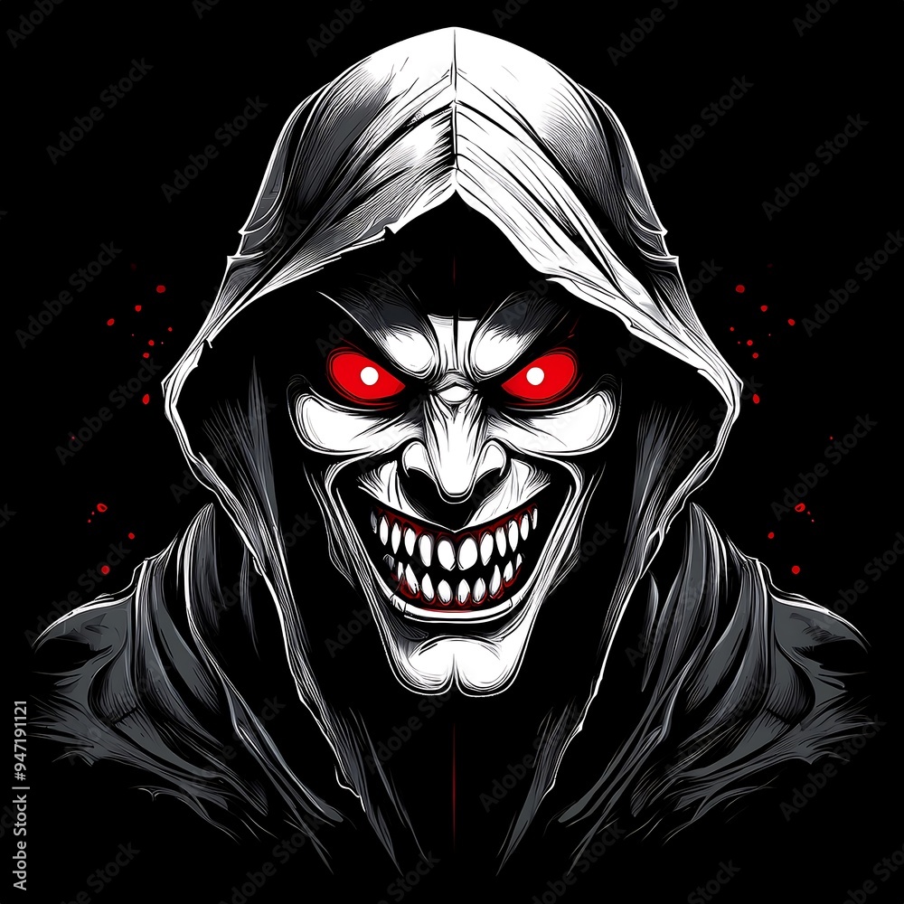 Halloween skull with red eye and black background for your design Halloween skull with red eye and black background for your design