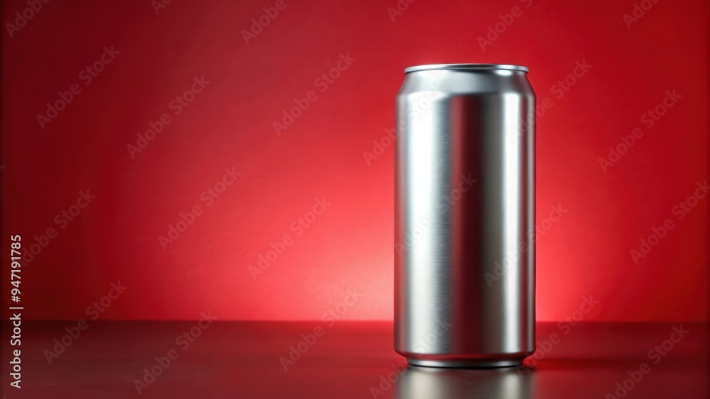 Aluminum can mockup standing upright on red background, aluminum, can, mockup, isolated, red, background, drink Aluminum can mockup standing upright on red background, aluminum, can, mockup, isolated, red, background, drink