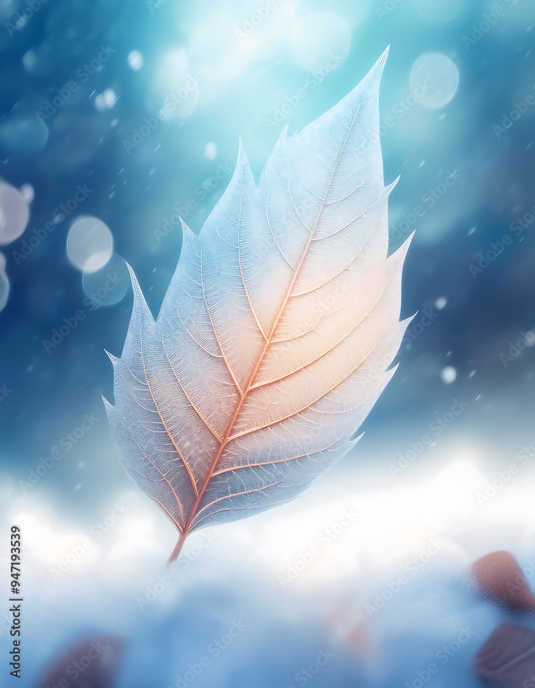 Beautiful autumn background with snow and leaves Beautiful autumn background with snow and leaves