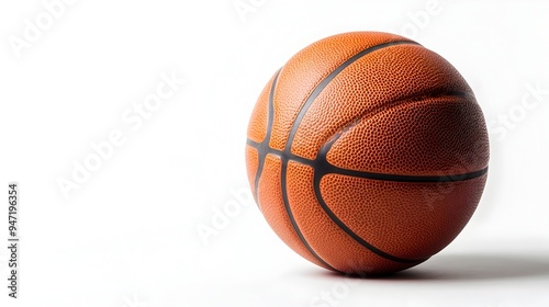 Wallpaper Mural Vibrant Basketball on Pristine White Background Torontodigital.ca