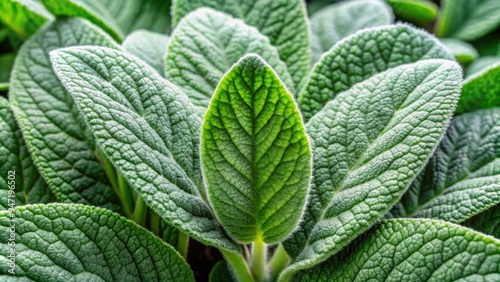 Green leaf texture of Stachys byzantina or Lamb's Ear plant , plant, Stachys byzantina, woolly betony, lamb's ear, green photo