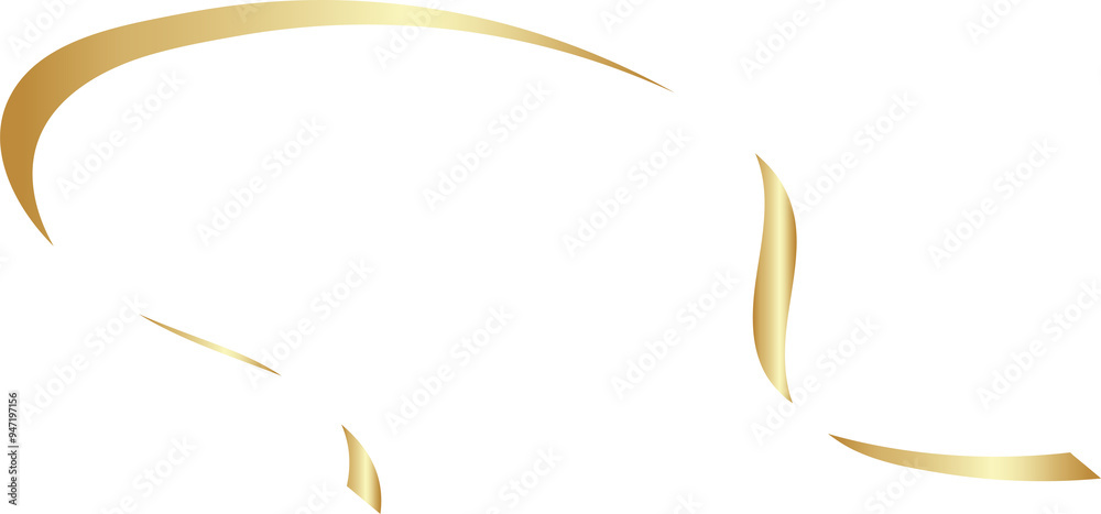 Gold ribbon shadow. Decoration for holiday, new year Gold ribbon shadow. Decoration for holiday, new year