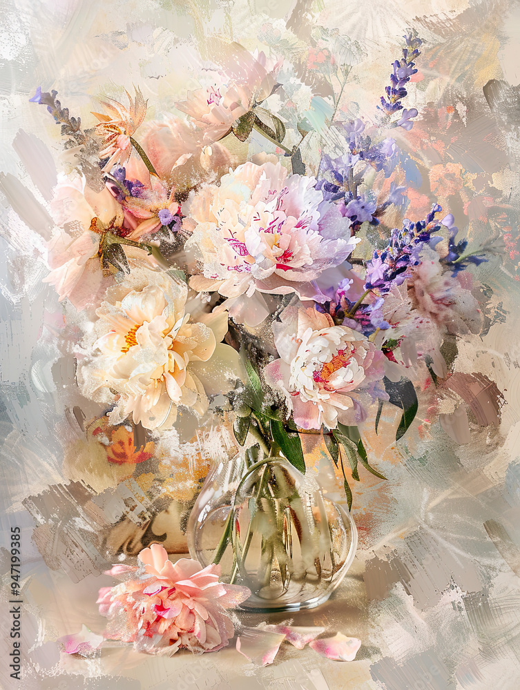 Timeless Serenity: An Impressionist Floral Scene