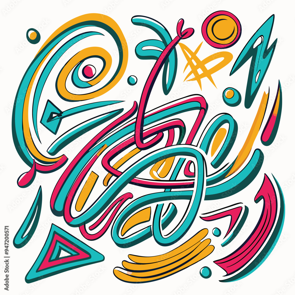 Naklejka premium hand drawn vector doodle style illustration