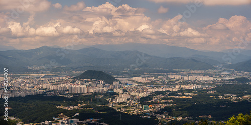 대한민국 강원도 춘천시의 전경 photo