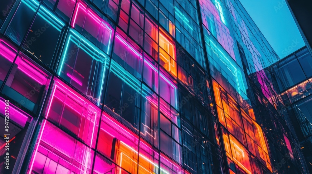 Neon Cityscape at Night Neon Cityscape at Night
