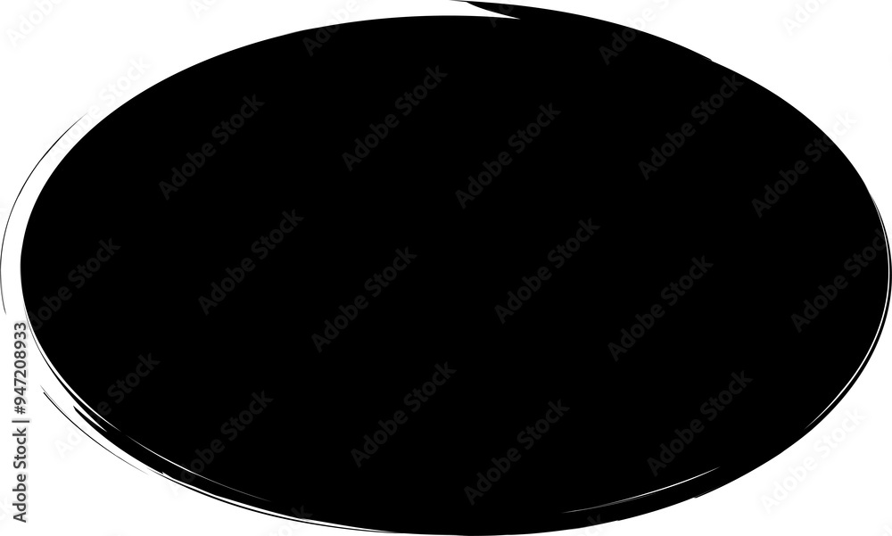 Oval brush painted ink. Grunge design elements Oval brush painted ink. Grunge design elements