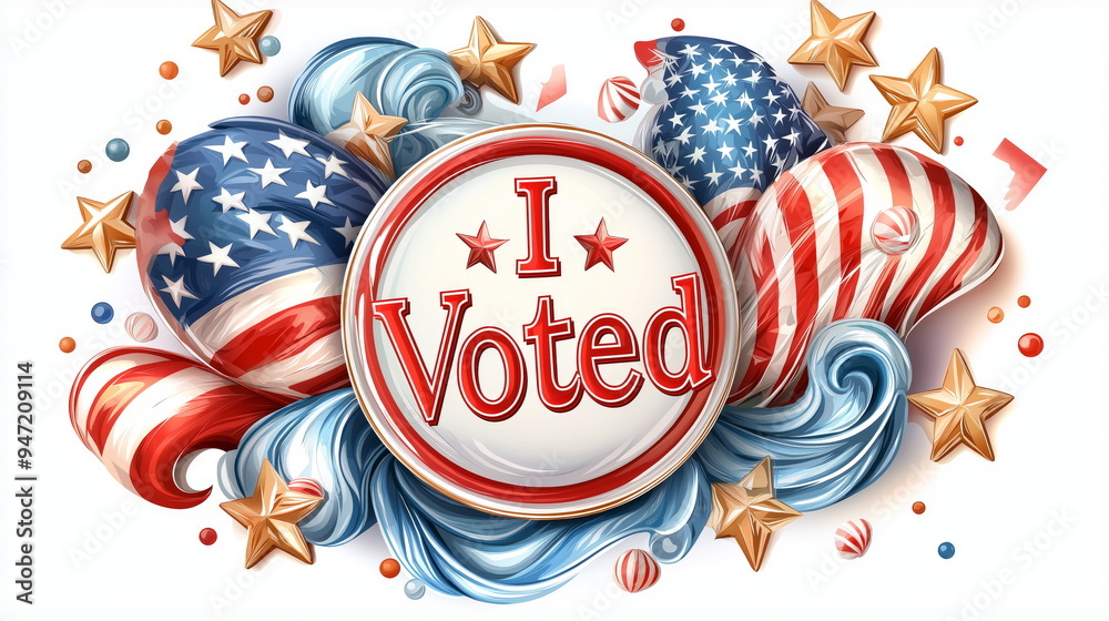 Obraz premium An election sticker 