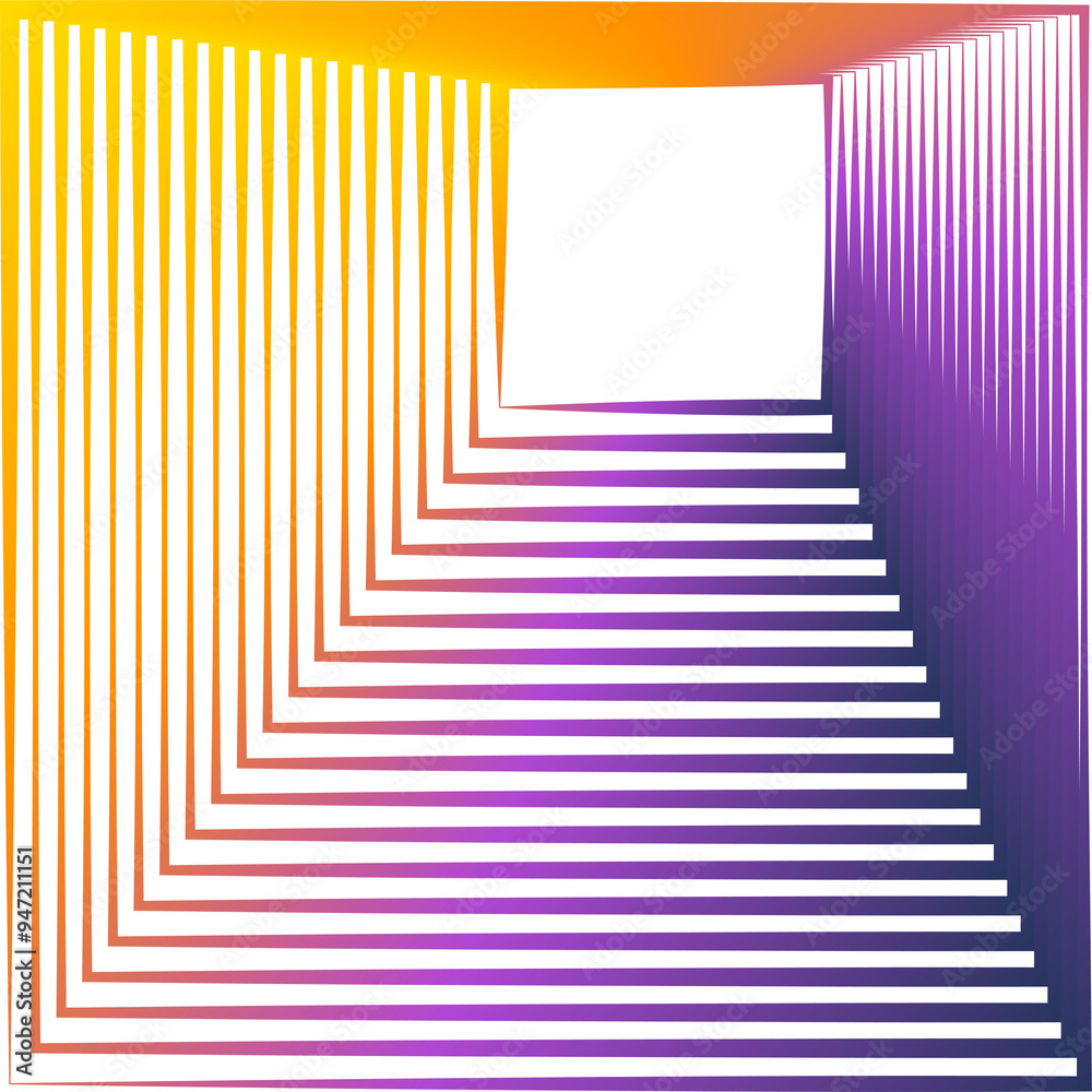 Square color blend line gradient technology concept, logo, template, frame Square color blend line gradient technology concept, logo, template, frame