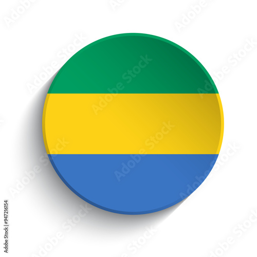 Gabon flag button Free Download Gabon flag button - GFXLoad