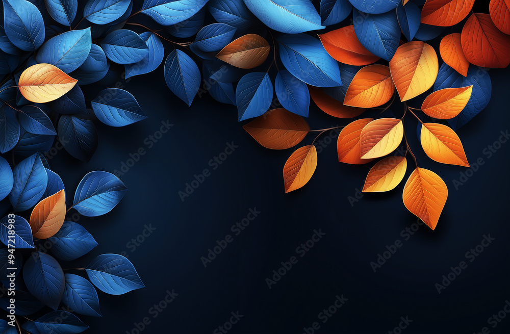 abstract autumnal navy leaves background, with an elegant and modern feel, a peaceful and calm vibe abstract autumnal navy leaves background, with an elegant and modern feel, a peaceful and calm vibe