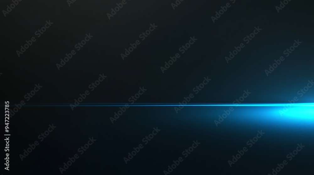 Abstract Dark Blue Background with a Glowing Horizontal Line Abstract Dark Blue Background with a Glowing Horizontal Line