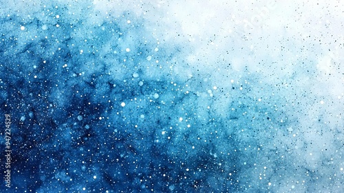 Night sky, deep indigo with scattered stars, watercolor background