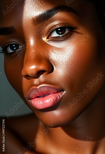 Minimalist Close-Up of a Woman's Natural Beauty