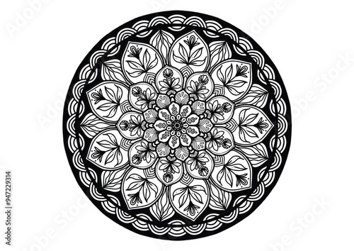 Flower mandala decorative element6