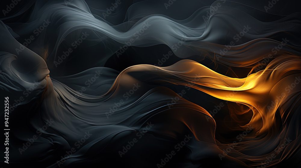 Liquid Paint Black With Gold Texture Minimalistic Abstract Background Liquid Paint Black With Gold Texture Minimalistic Abstract Background
