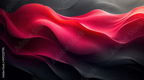 Liquid Paint Of Red and Black Wavy Soft Texture Vibrant Art Background