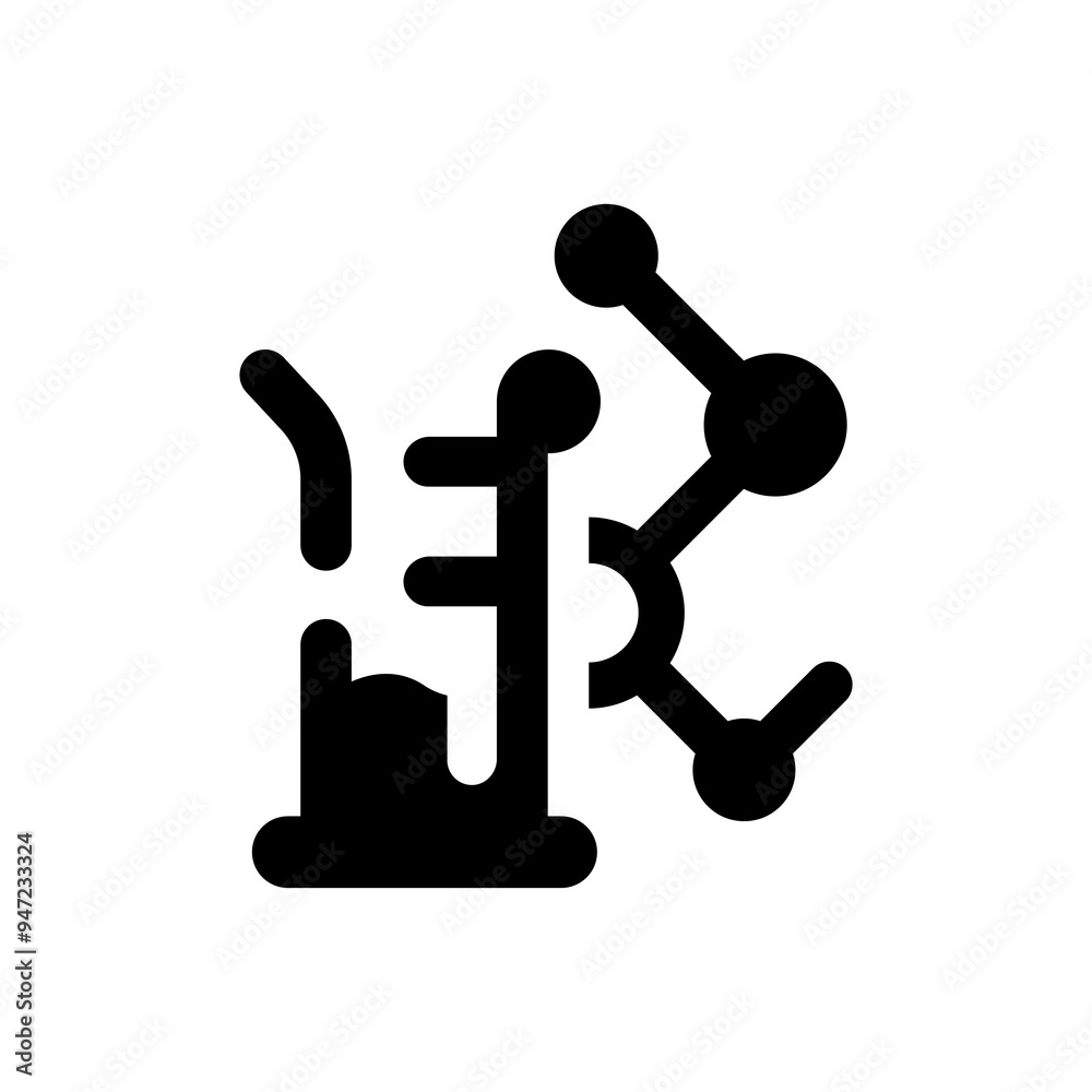 Simple chemistry formula and molecule line icon Simple chemistry formula and molecule line icon