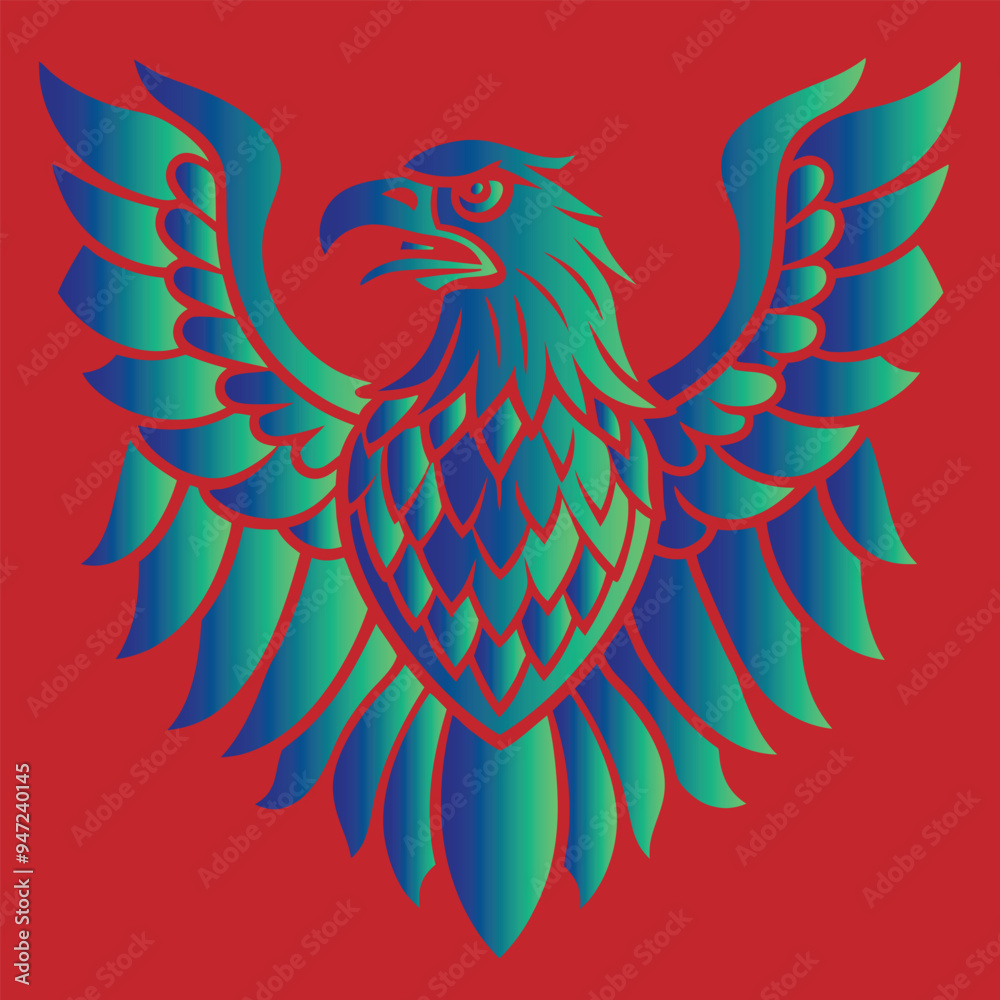 Obraz premium A Simple Line Drawing of a Hawk | Generative AI