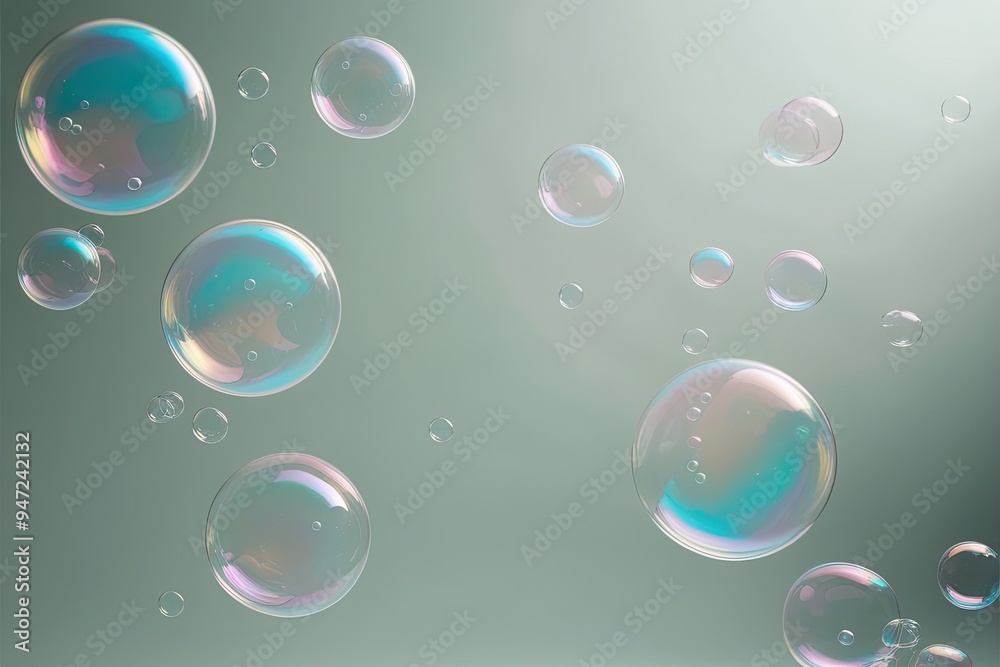 Stunning High Definition Soap Bubbles Against a Clean Background Stunning High Definition Soap Bubbles Against a Clean Background