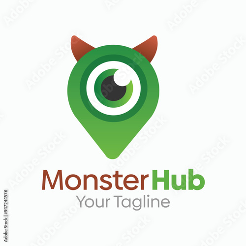 Monster Hub Logo Design Template. Good for Business, Agency, Community and Organization