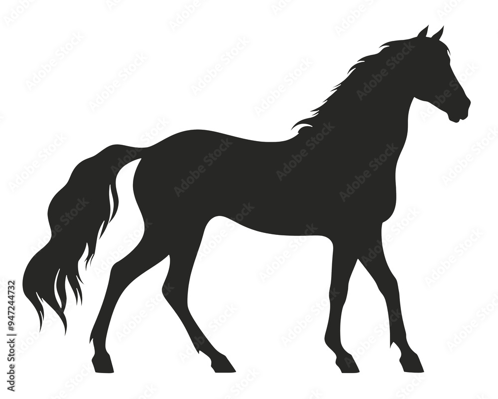 Horse silhouette isolated on transparent background Horse silhouette isolated on transparent background