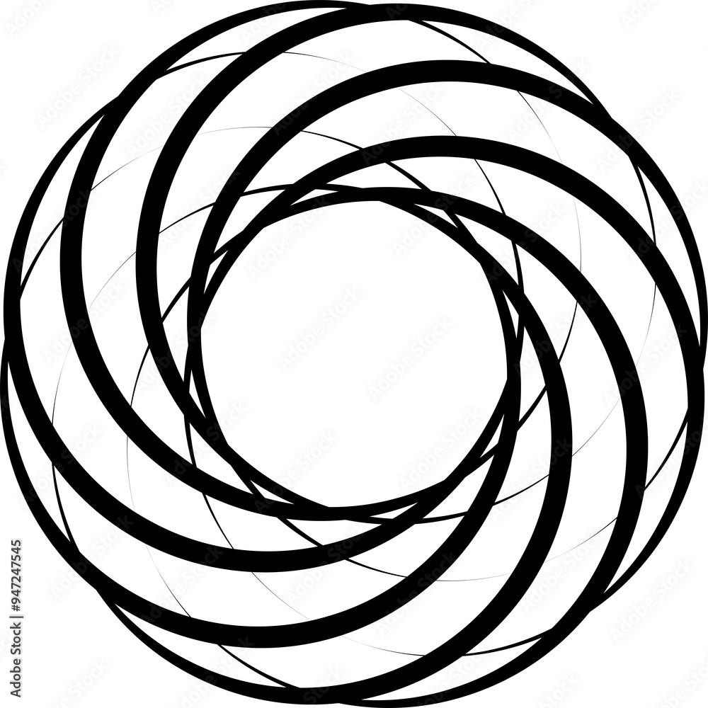 Circle overlapping infographic, also interlocked round simple style, diagram, web, data