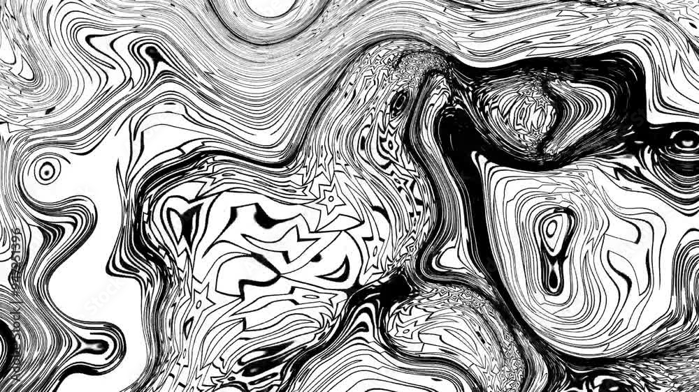 Abstract fluid and wave background in black and white Abstract fluid and wave background in black and white