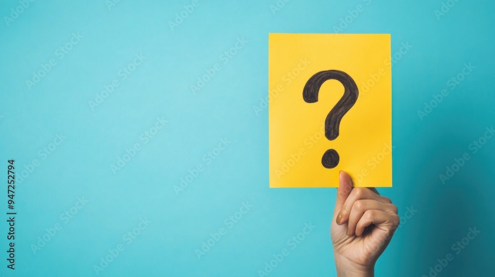 Question Mark on Yellow Note Question Mark on Yellow Note