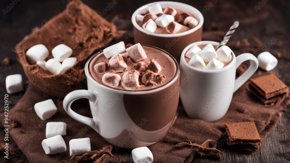 cocoa with marshmallows cocoa with marshmallows
