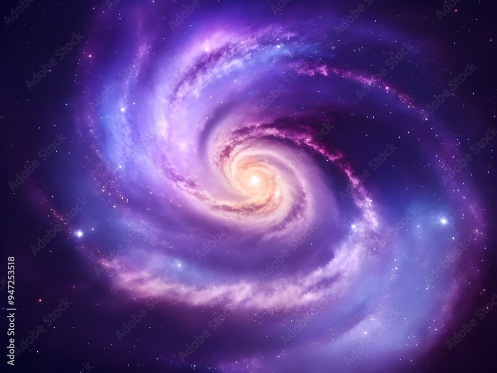 Spiral Galaxy in Deep Space with Vibrant Colors and Starry Background Spiral Galaxy in Deep Space with Vibrant Colors and Starry Background
