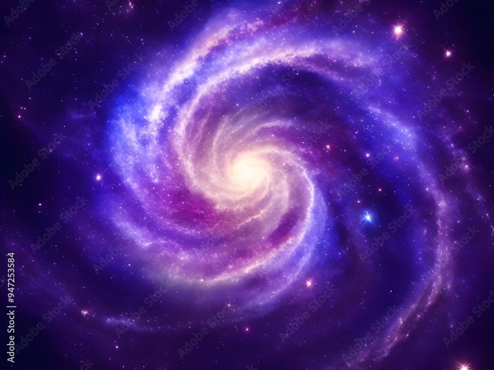 Spiral Galaxy in Deep Space with Vibrant Colors and Starry Background Spiral Galaxy in Deep Space with Vibrant Colors and Starry Background
