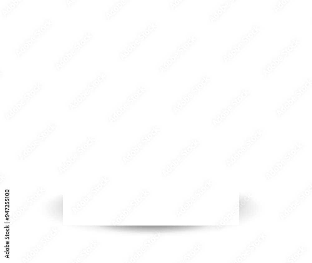 White paper rectangle and shadow, banners, icon, label White paper rectangle and shadow, banners, icon, label