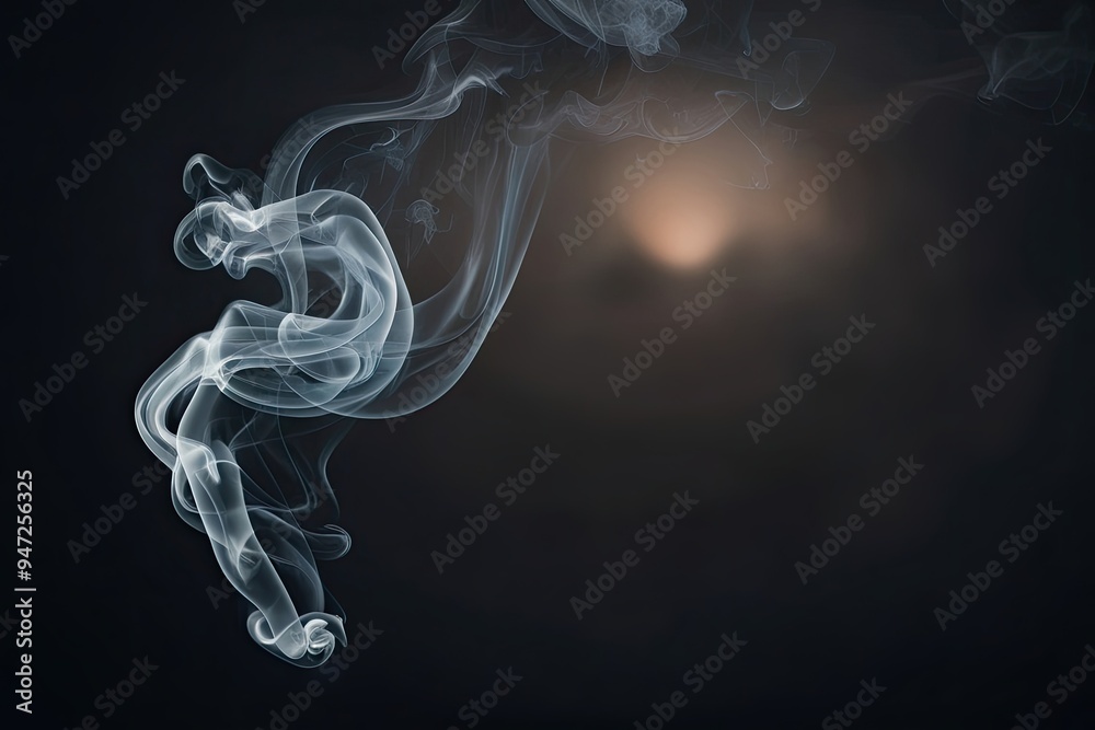 Swirling Smoke in a Dim Background: An Organic Flow of Mystery and Atmosphere