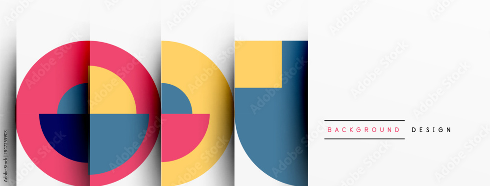 Geometric design abstract background - circles squares Geometric design abstract background - circles squares