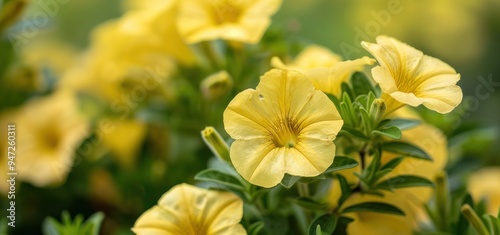 Close-up of Yellow Petunias