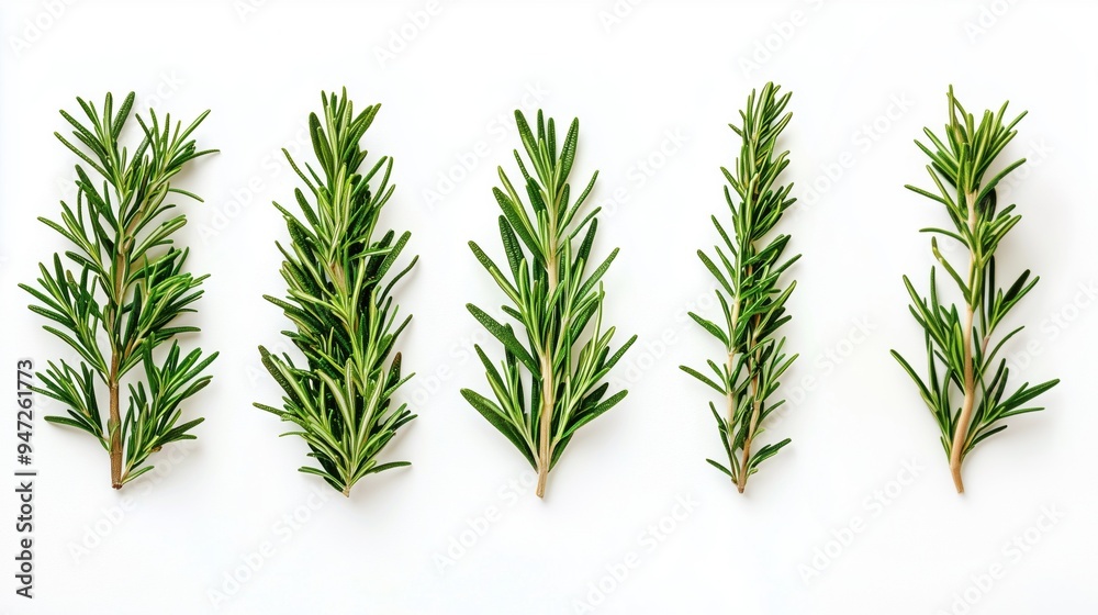 Fototapeta premium Rosemary herbs isolated on a white background 