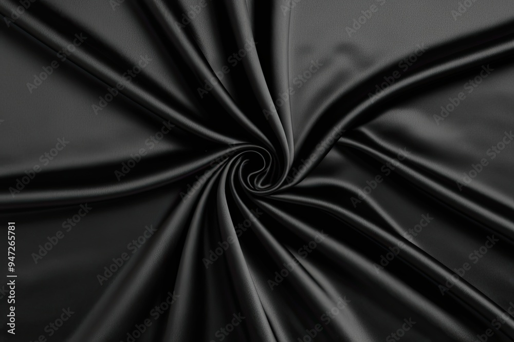 Obraz premium Luxury Black Silk Fabric Texture Background Abstract Design
