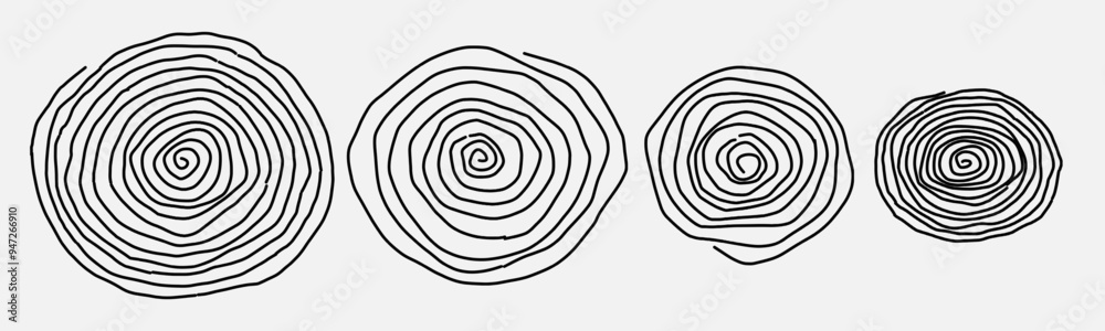 custom made wallpaper toronto digitalfour doodle spiral pattern with white background. circular doodle sketch