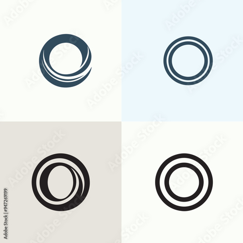 O letter logo vector