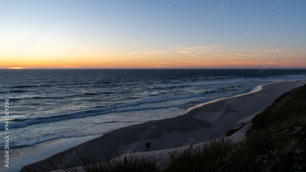 Obraz premium Amazing Sunset over Pacific Ocean, Oregon