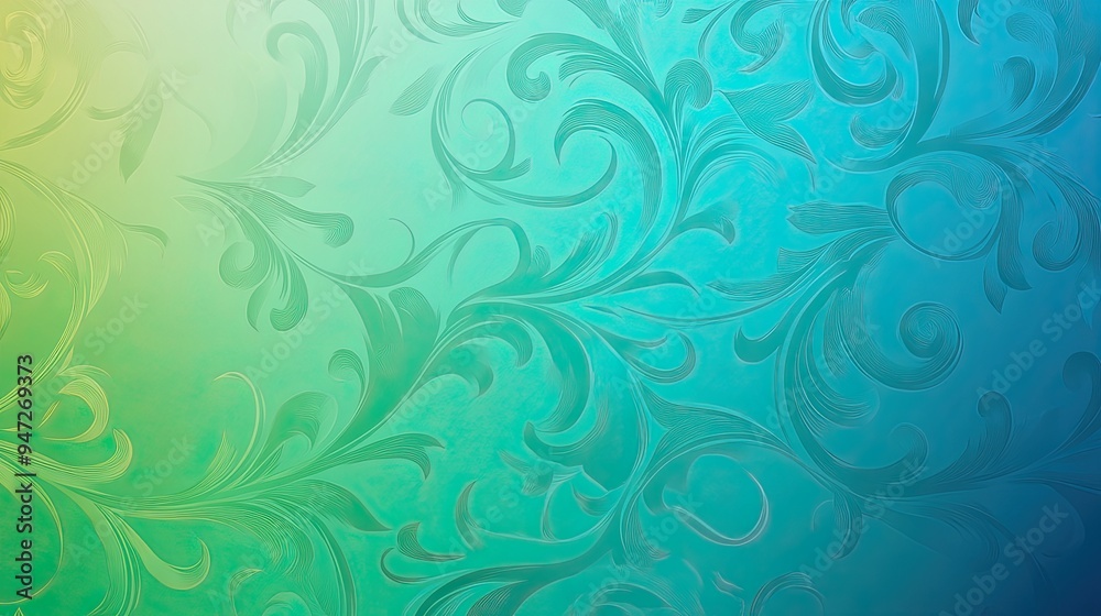 Elegant Floral Pattern with Gradient Background Elegant Floral Pattern with Gradient Background