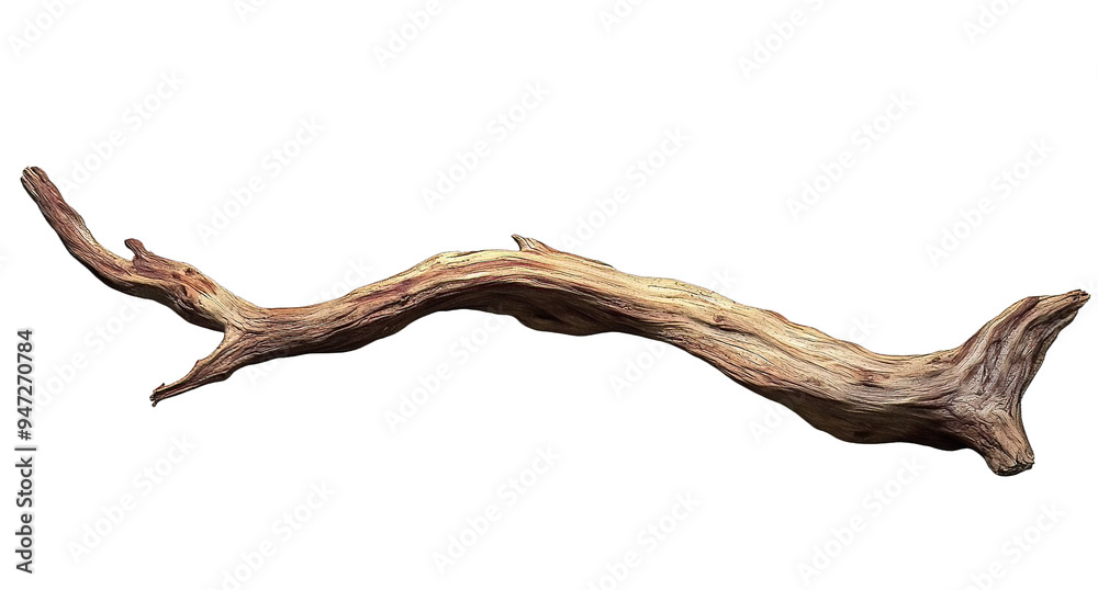 Dry Driftwood Branch, Isolated on a Transparent Background Dry Driftwood Branch, Isolated on a Transparent Background