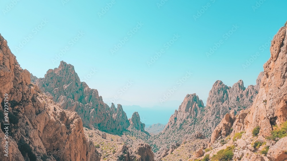 Rocky Mountain Landscape with Blue Sky Rocky Mountain Landscape with Blue Sky