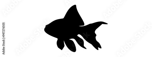 silhouette golden fish