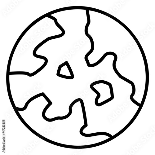 Earth Line Icon