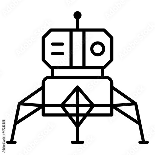 Lander Line Icon
