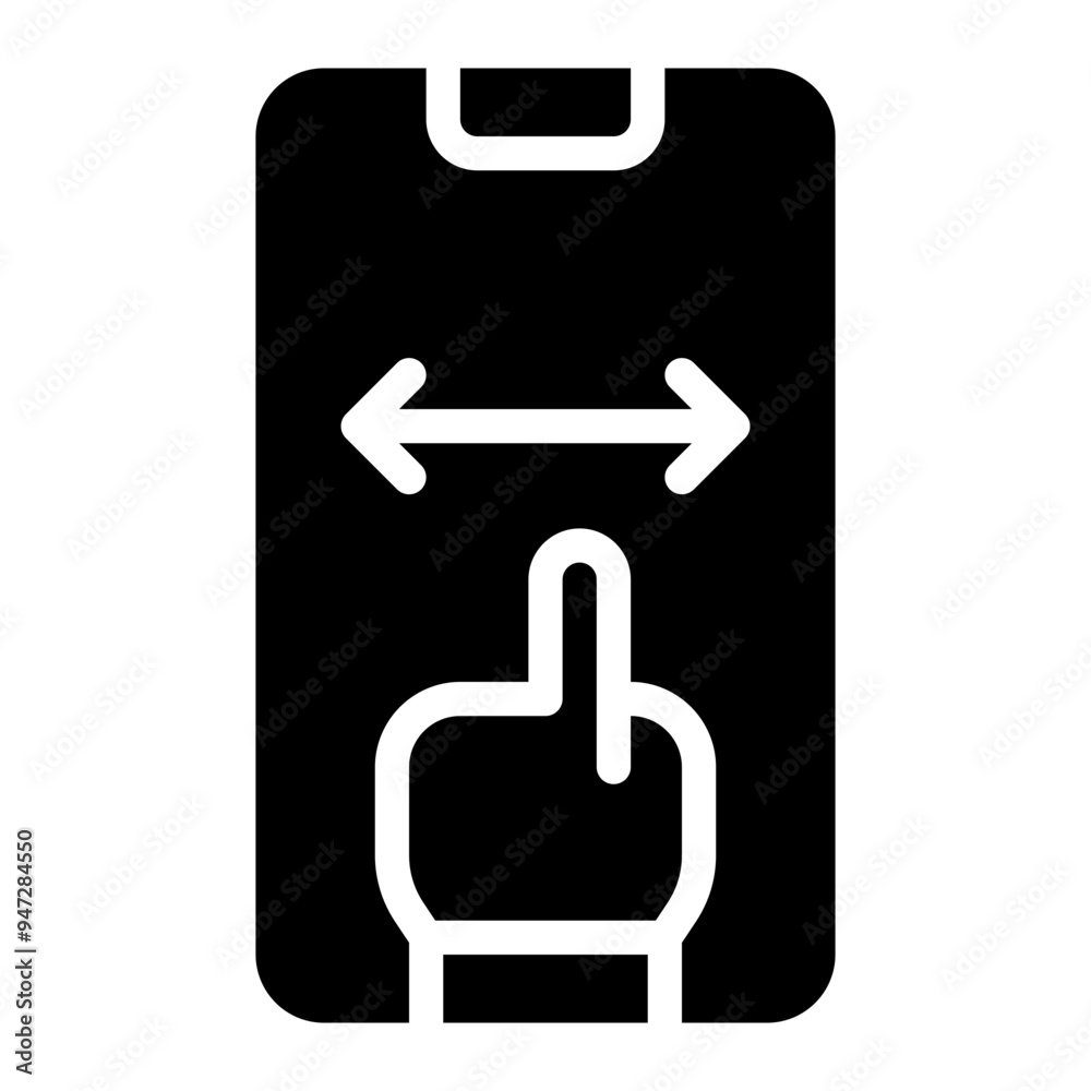 Obraz premium slide glyph icon